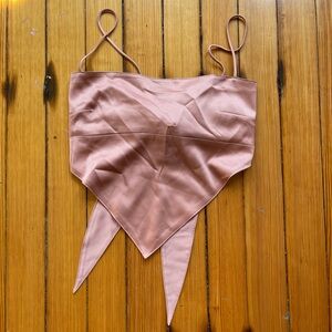 Danielle Bernstein Blush Tie-Front Top